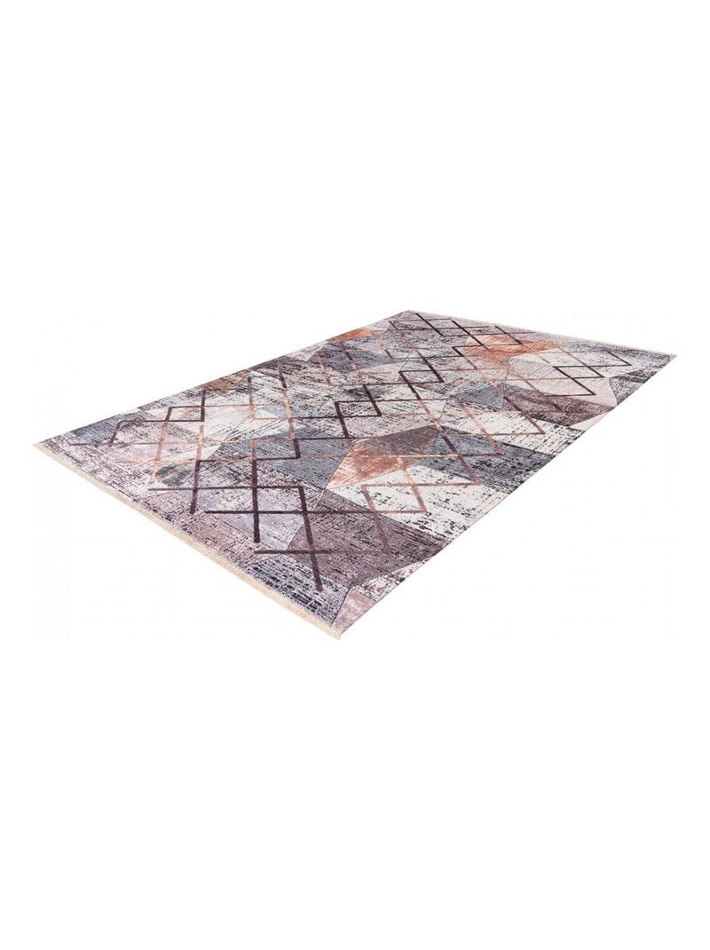 Tapis design graphique lavable en machine Eulalie Multicolore - Kiabi