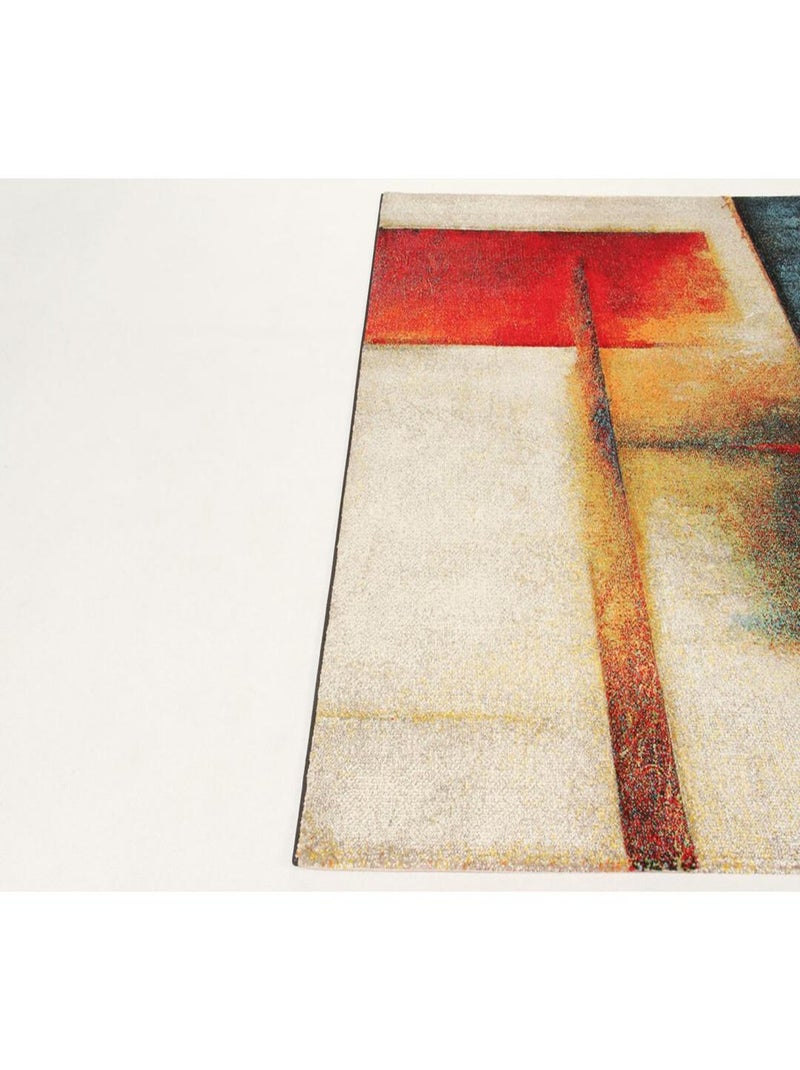 Tapis design multicolore abstrait polypropylène Whitby Multicolore - Kiabi