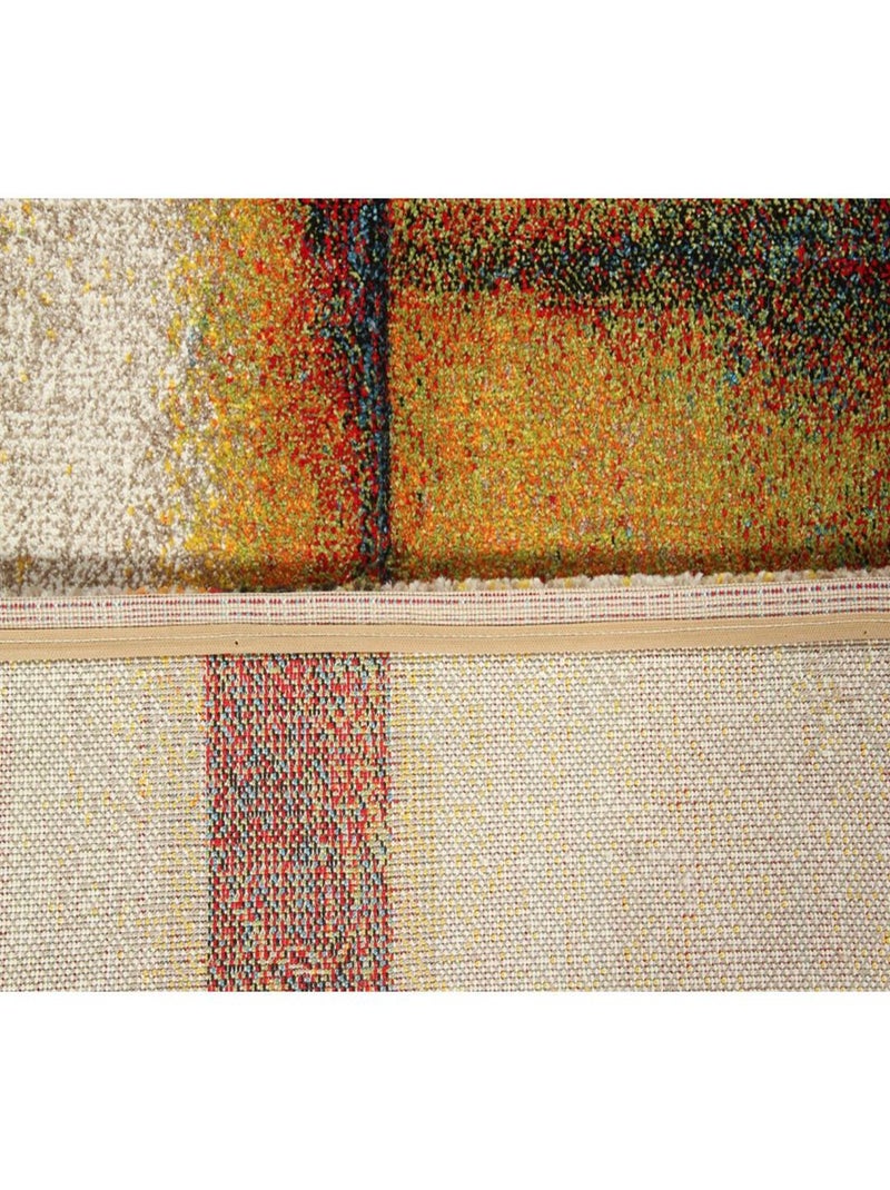 Tapis design multicolore abstrait polypropylène Whitby Multicolore - Kiabi