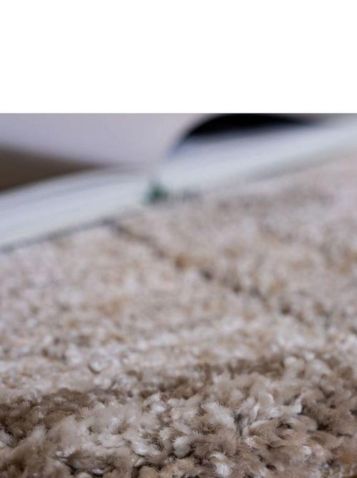 Tapis design poils ras taupe Gobi - Kiabi