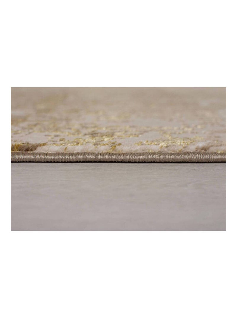 Tapis design rayé pour salon Arissa Doré - Kiabi