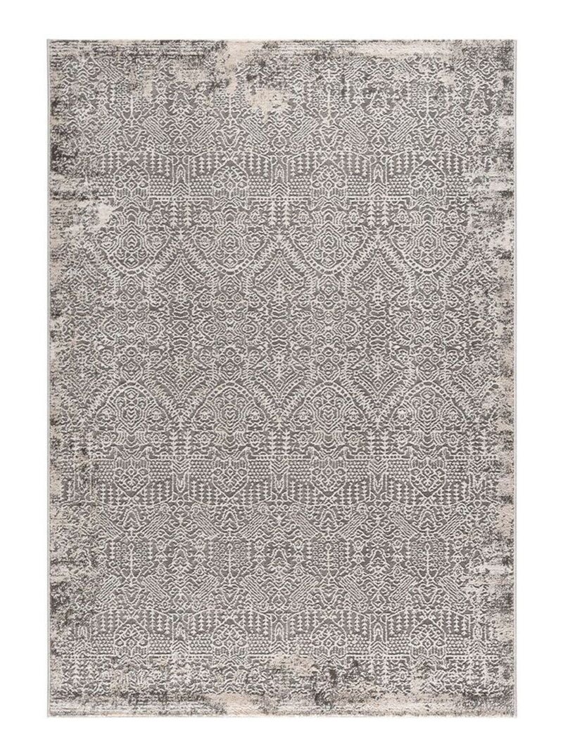 Tapis design rayé rectangle intérieur Persane Gris - Kiabi