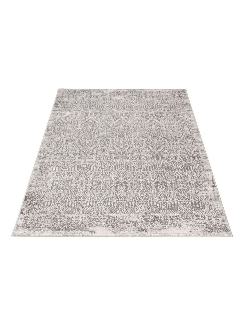 Tapis design rayé rectangle intérieur Persane Gris - Kiabi