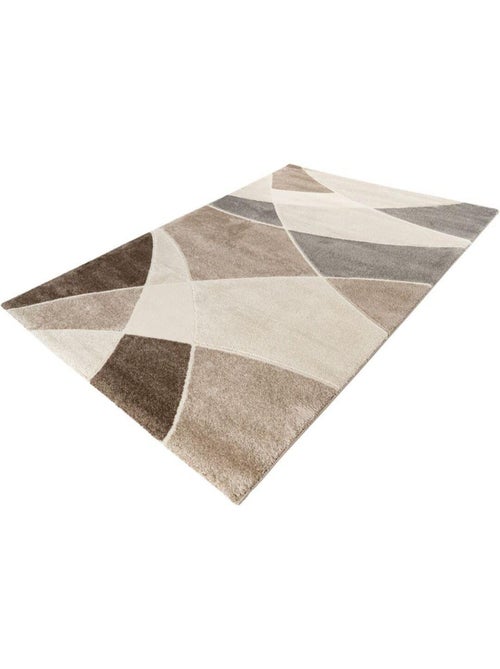 Tapis design rectangle courbe Leandro - Kiabi