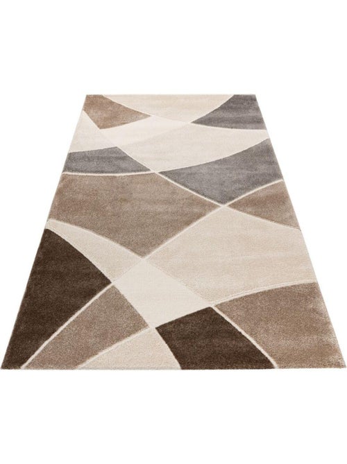Tapis design rectangle courbe Leandro - Kiabi