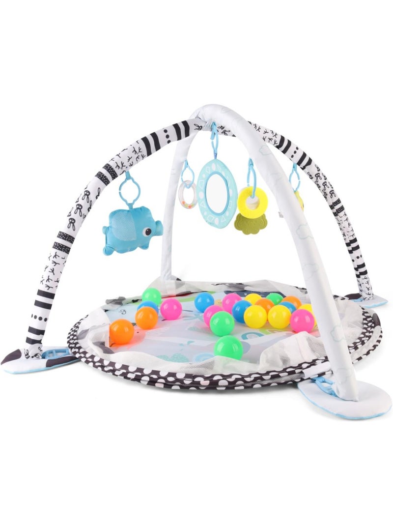 Tapis d'éveil 2-en-1 TinyMini Rond avec barrière Jaune - Kiabi