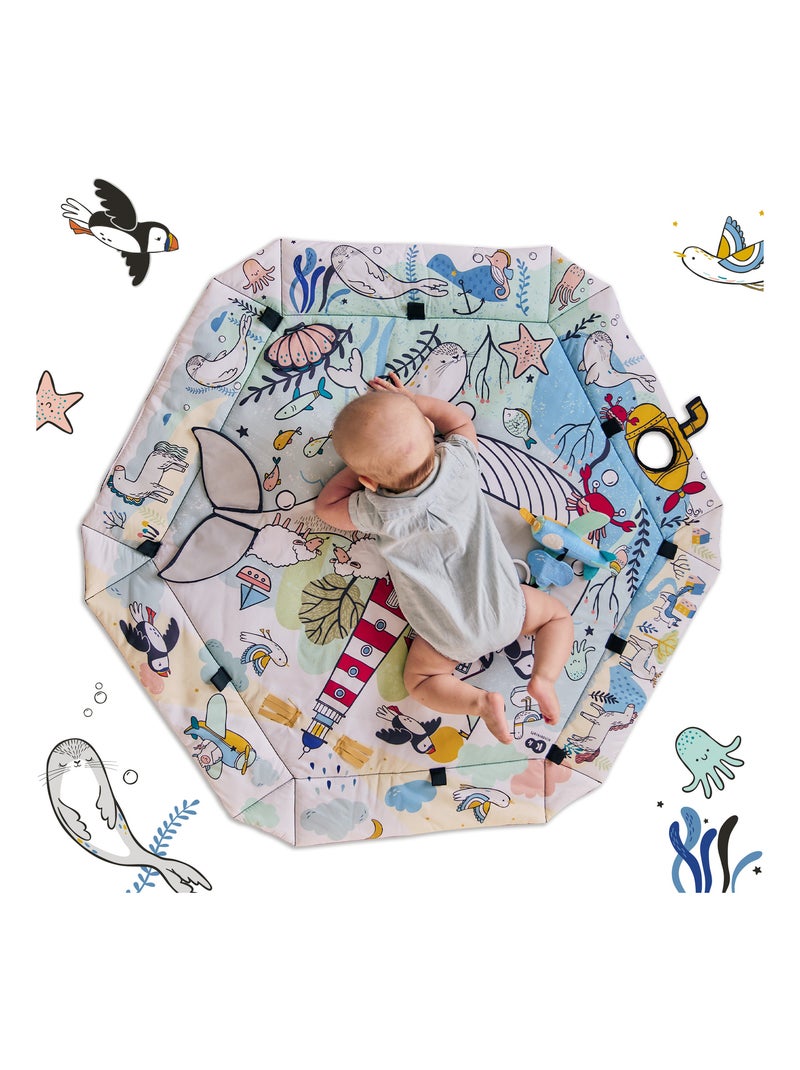 Tapis d’éveil 2en1 tapis sensoriel bébé Multicolore - Kiabi