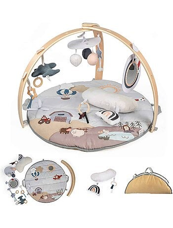 Tapis d’éveil avec arche en bois Bianca Sky – babyGO