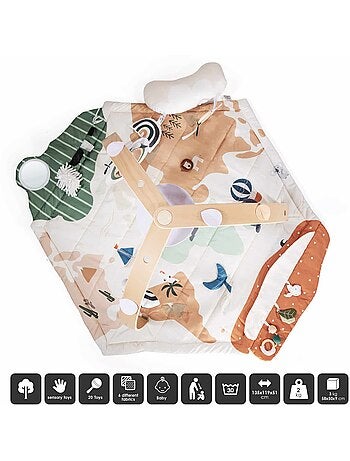 Tapis d’éveil avec arche en bois Bianca Sky – babyGO