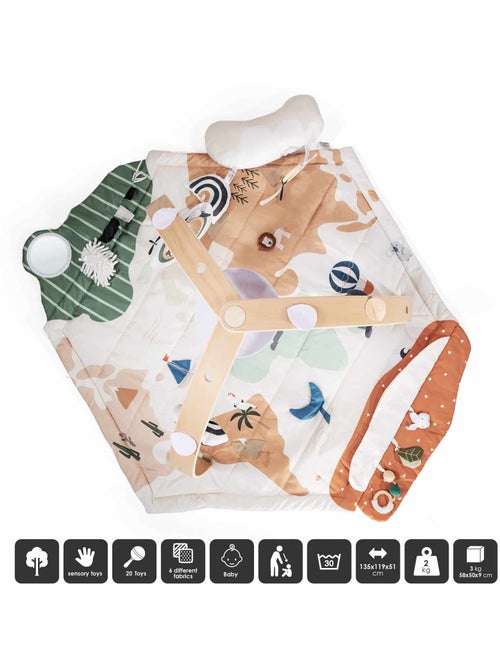 Tapis d’éveil avec arche en bois Bianca World – babyGO - Kiabi Tapis d’éveil avec arche en bois Bianca World – babyGO - Kiabi