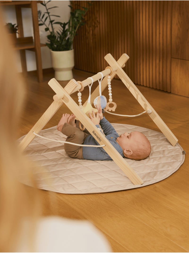 Tapis d'éveil avec arche en bois LIONELO Anis Set - Pliable - Tapis 2 cm Multicolore - Kiabi