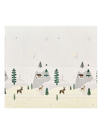 Tapis D'éveil Bébé en Mousse 180*200 cm, Double Face - Pliant- Antidérapant