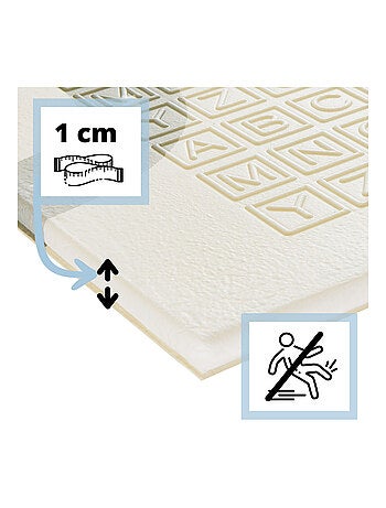Tapis D'éveil Bébé en Mousse 180*200 cm, Double Face - Pliant- Antidérapant