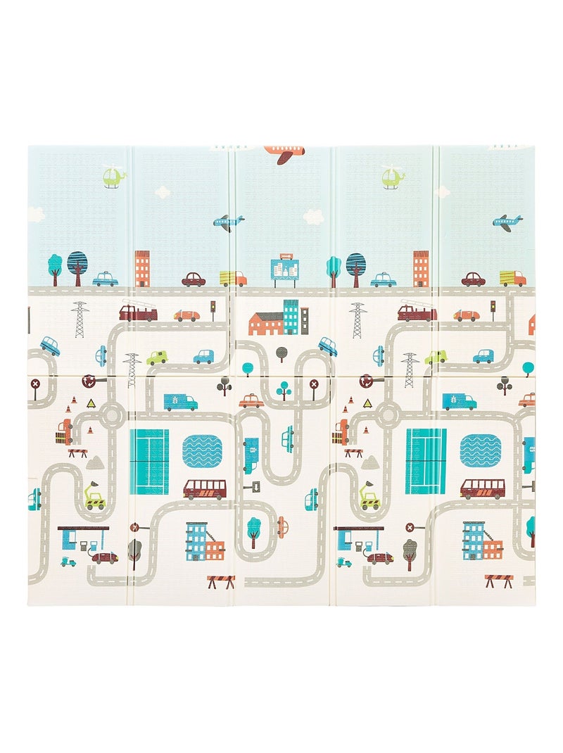 Tapis D'éveil Bébé en Mousse 180*200 cm, Double Face - Pliant- Antidérapant Multicolore - Kiabi