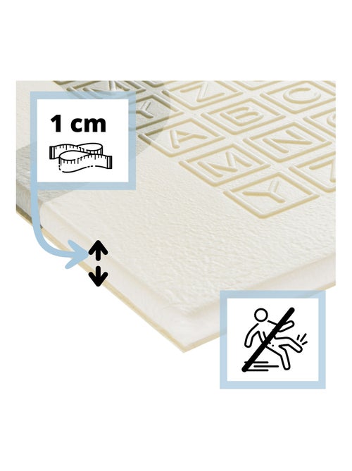Tapis D'éveil Bébé en Mousse 180*200 cm, Double Face - Pliant- Antidérapant - Kiabi