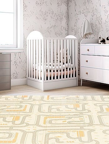 Tapis D'éveil Bébé en Mousse Reversible, Grand Tapis 180*120, Pliable