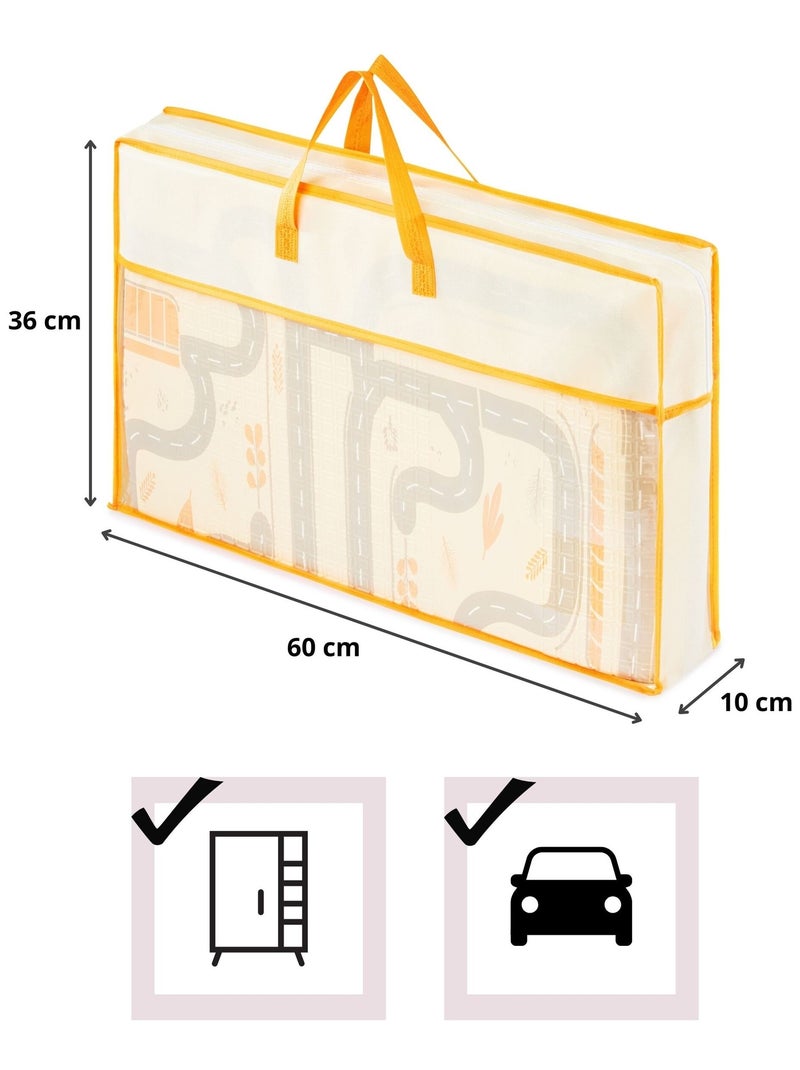 Tapis D'éveil Bébé en Mousse Reversible, Grand Tapis 180*120, Pliable Beige - Kiabi