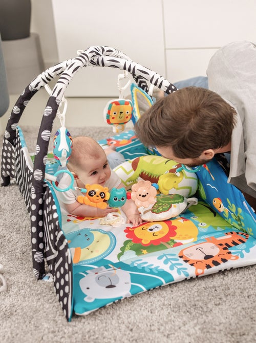 Tapis d'éveil bébé LIONELO Anika 2en1 - Parc pour enfants - 98x114 cm - Lavable - Jouets interactifs - Kiabi