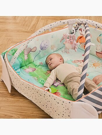 Tapis d'éveil bébé LIONELO Inga 2en1 - Parc pour enfants - Lavable - Jouets interactifs