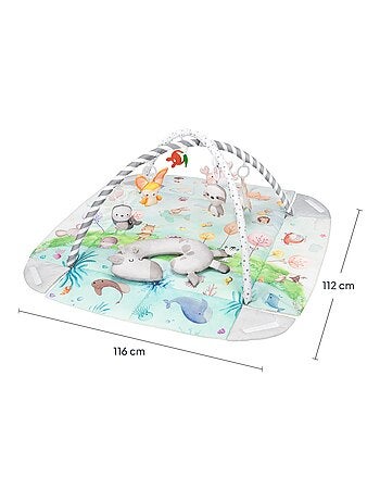 Tapis d'éveil bébé LIONELO Inga 2en1 - Parc pour enfants - Lavable - Jouets interactifs