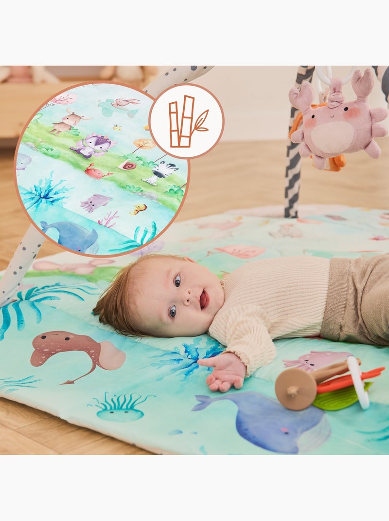 Tapis d'éveil bébé LIONELO Anika 2en1 - Parc pour enfants - Lavable - Jouets interactifs Blanc Multicolore - Kiabi