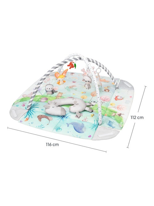 Tapis d'éveil bébé LIONELO Anika 2en1 - Parc pour enfants - Lavable - Jouets interactifs - Kiabi