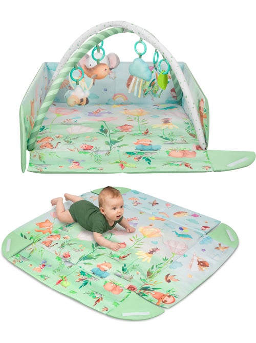 Tapis d'éveil bébé LIONELO Inga 2en1 - Parc pour enfants - Lavable - Jouets interactifs - Kiabi