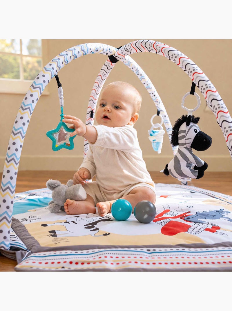 Tapis d'éveil bébé piscine à balles pliable Blanc - Kiabi