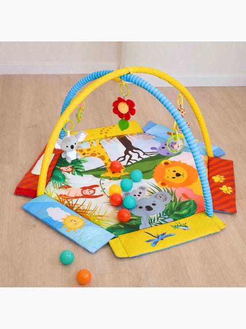 Tapis d'éveil bébé piscine à balles pliable - Kiabi Tapis d'éveil bébé piscine à balles pliable - Kiabi
