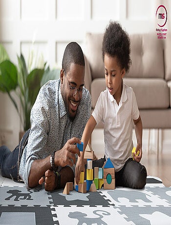Tapis d'eveil bébé tapis de puzzle en mousse eva 150*150 avec rebord
