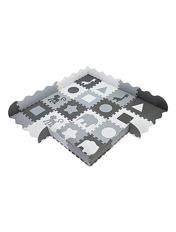 Tapis d'eveil bébé tapis de puzzle en mousse eva 150*150 avec rebord