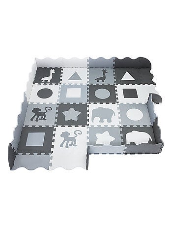 Tapis d'eveil bébé tapis de puzzle en mousse eva 150*150 avec rebord