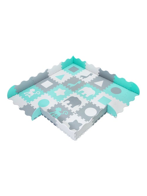 Tapis D'éveil Bébé Tapis de Puzzle, Mousse EVA 150*150 Tapis de Jeu avec Rebord - Kiabi
