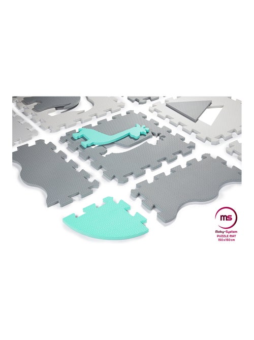 Tapis D'éveil Bébé Tapis de Puzzle, Mousse EVA 150*150 Tapis de Jeu avec Rebord - Kiabi