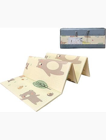 Tapis d'Éveil Bébé XXL 200x180cm - Pliable, Réversible et Imperméable - Mousse XPE