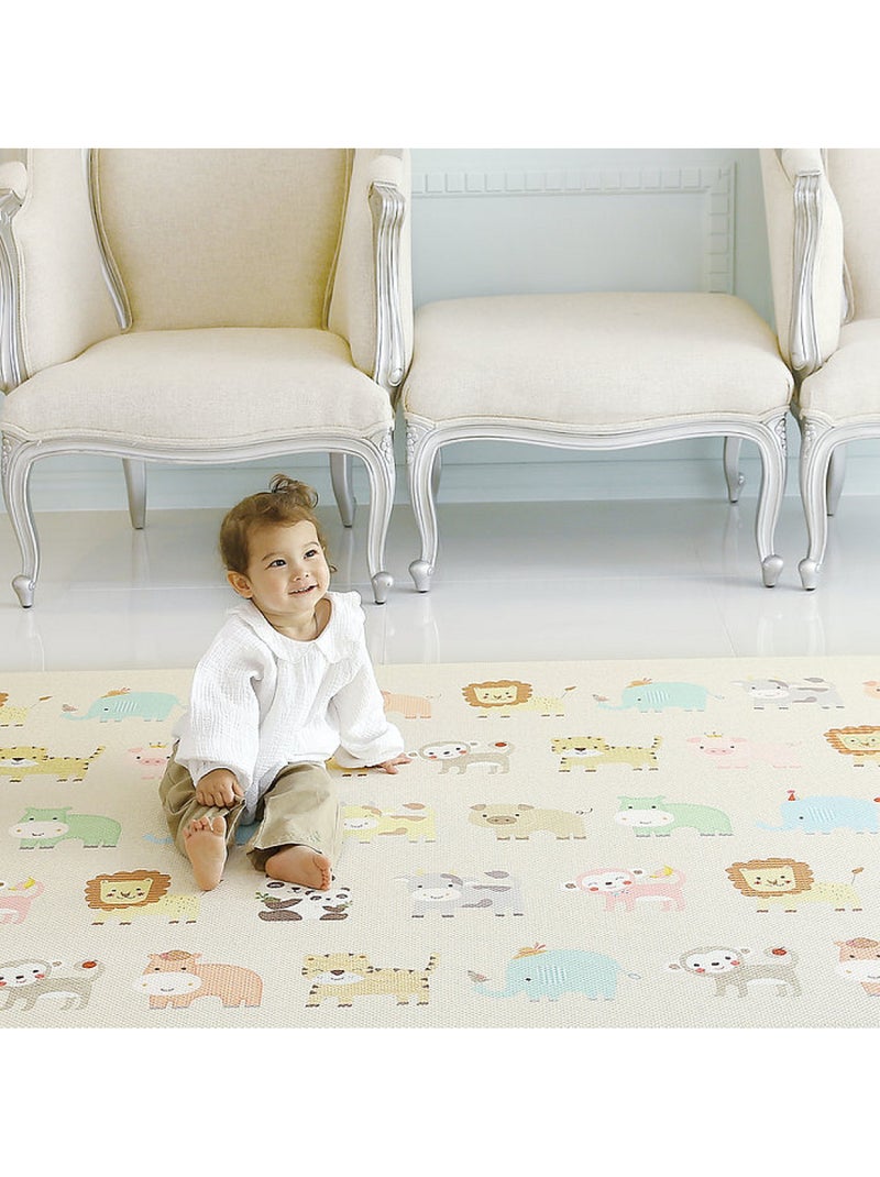 Tapis d'éveil Défilé des Animaux Beige - Kiabi