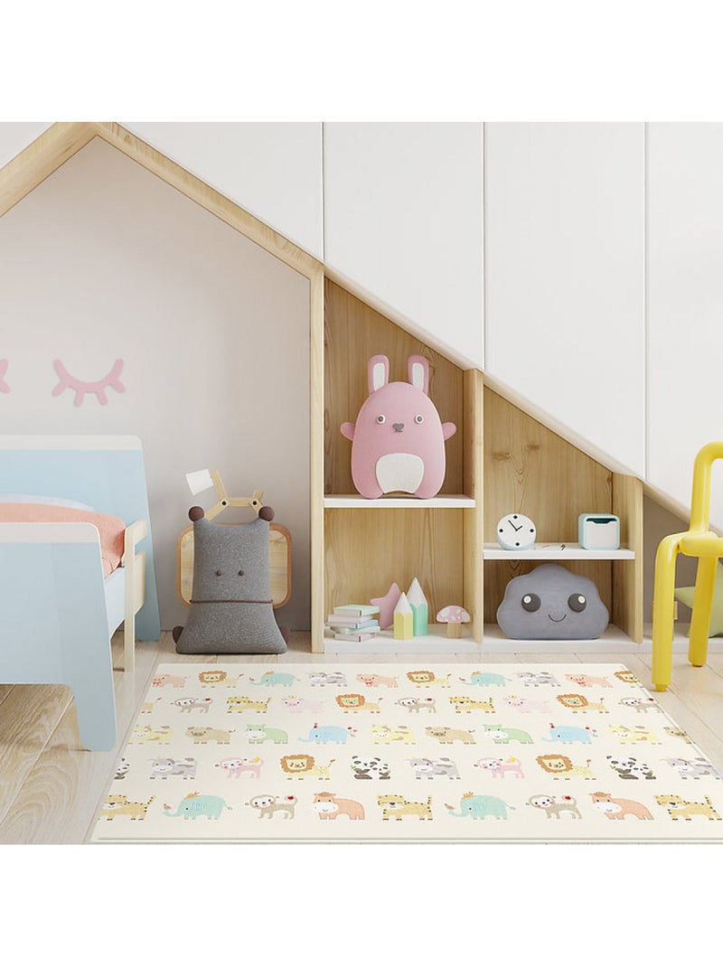 Tapis d'éveil Défilé des Animaux Beige - Kiabi