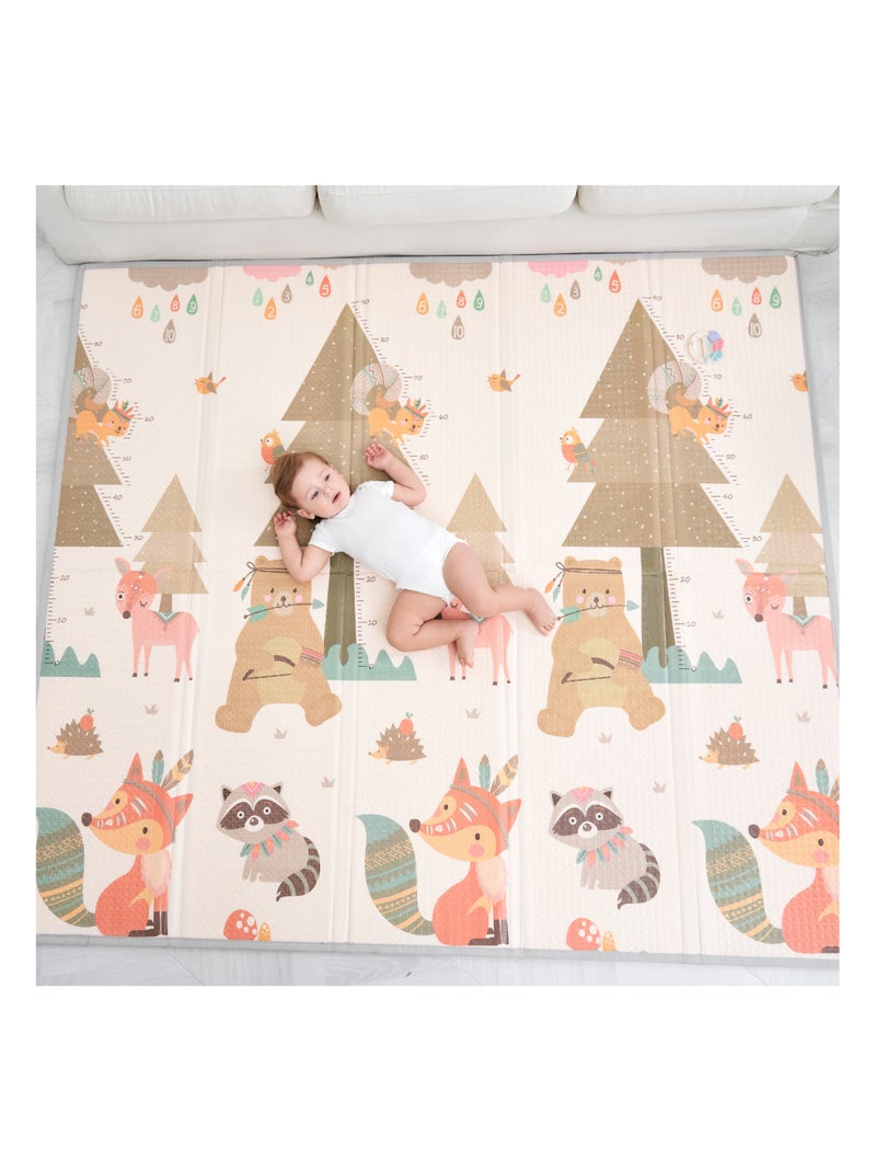 Tapis d'éveil en mousse, épais et pliable pour enfants - 180 x 120 - INDIANS | SUPERBE BEBE Beige - Kiabi