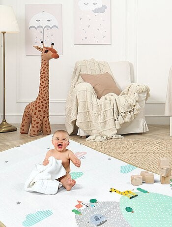 Tapis D'éveil en Mousse, Pliable, Antidérapant -Tapis de Jeu pour bébé 120*180*0,5 cm