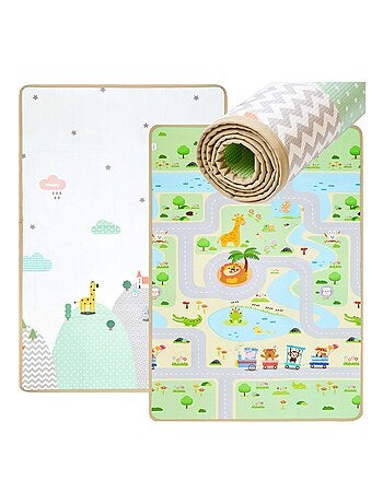 Tapis D'éveil en Mousse, Pliable, Antidérapant -Tapis de Jeu pour bébé 120*180*0,5 cm