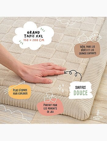 Tapis d'éveil et de jeu en mousse - 200x150x2,5 - Coccon Plus | SUPERBE BEBE