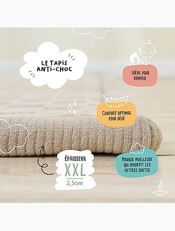 Tapis d'éveil et de jeu en mousse - 200x150x2,5 - Coccon Plus | SUPERBE BEBE
