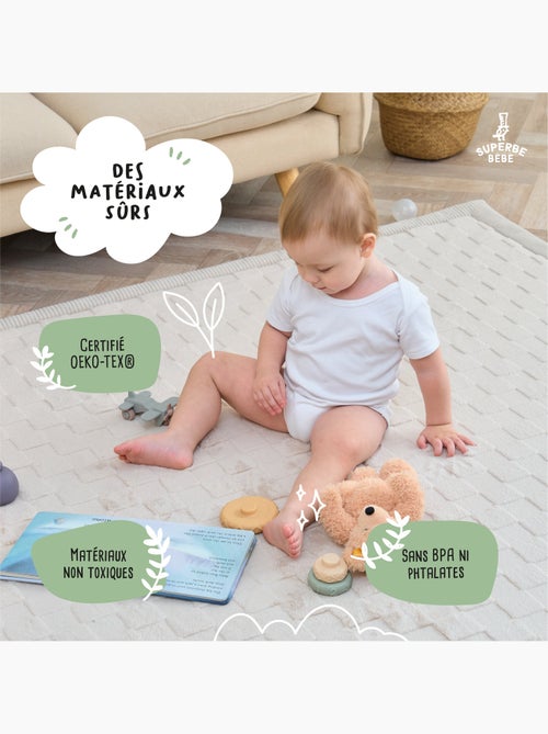 Tapis d'éveil et de jeu en mousse  - 200x150x2,5 - Coccon Plus | SUPERBE BEBE - Kiabi