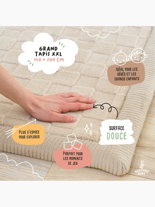 Tapis d'éveil et de jeu en mousse  - 200x150x2,5 - Coccon Plus | SUPERBE BEBE - Kiabi