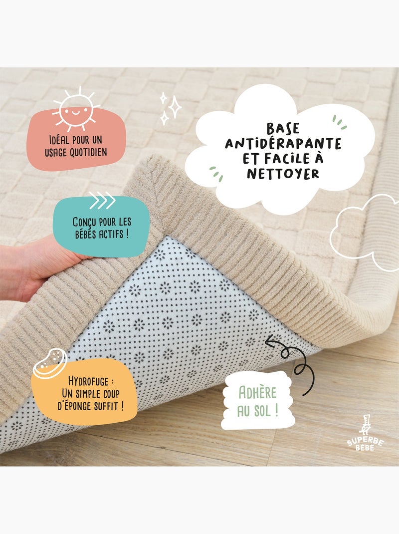 Tapis d'éveil et de jeu en mousse  - 200x150x2,5 - Coccon Plus | SUPERBE BEBE Beige argile - Kiabi