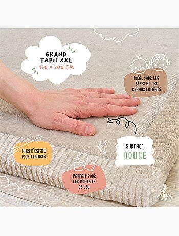 Tapis d'éveil et de jeu en mousse - 200x150x2,5 - Coccon Plus | SUPERBE BEBE