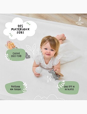 Tapis d'éveil et de jeu en mousse - 200x150x2,5 - Coccon Plus | SUPERBE BEBE