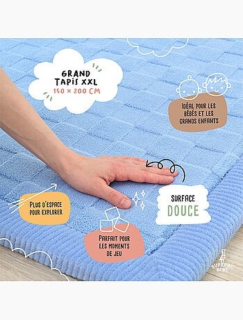 Tapis d'éveil et de jeu en mousse - 200x150x2,5 - Coccon Plus | SUPERBE BEBE
