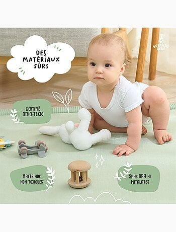Tapis d'éveil et de jeu en mousse - 200x150x2,5 - Coccon Plus | SUPERBE BEBE