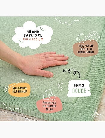 Tapis d'éveil et de jeu en mousse - 200x150x2,5 - Coccon Plus | SUPERBE BEBE
